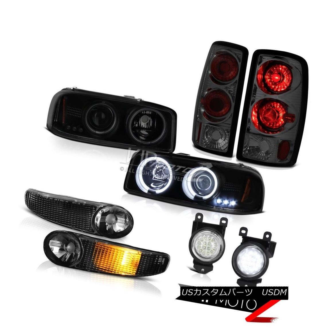 ヘッドライト 01-06 Yukon Denali Black Smoke CCFL Angel Eye Headlights Signal Tail Lamps Fog 01-06ユーコンデナリブラックスモークCCFLエンジェルアイヘッドライトシグナルテールランプフォグ 【並行輸入品】