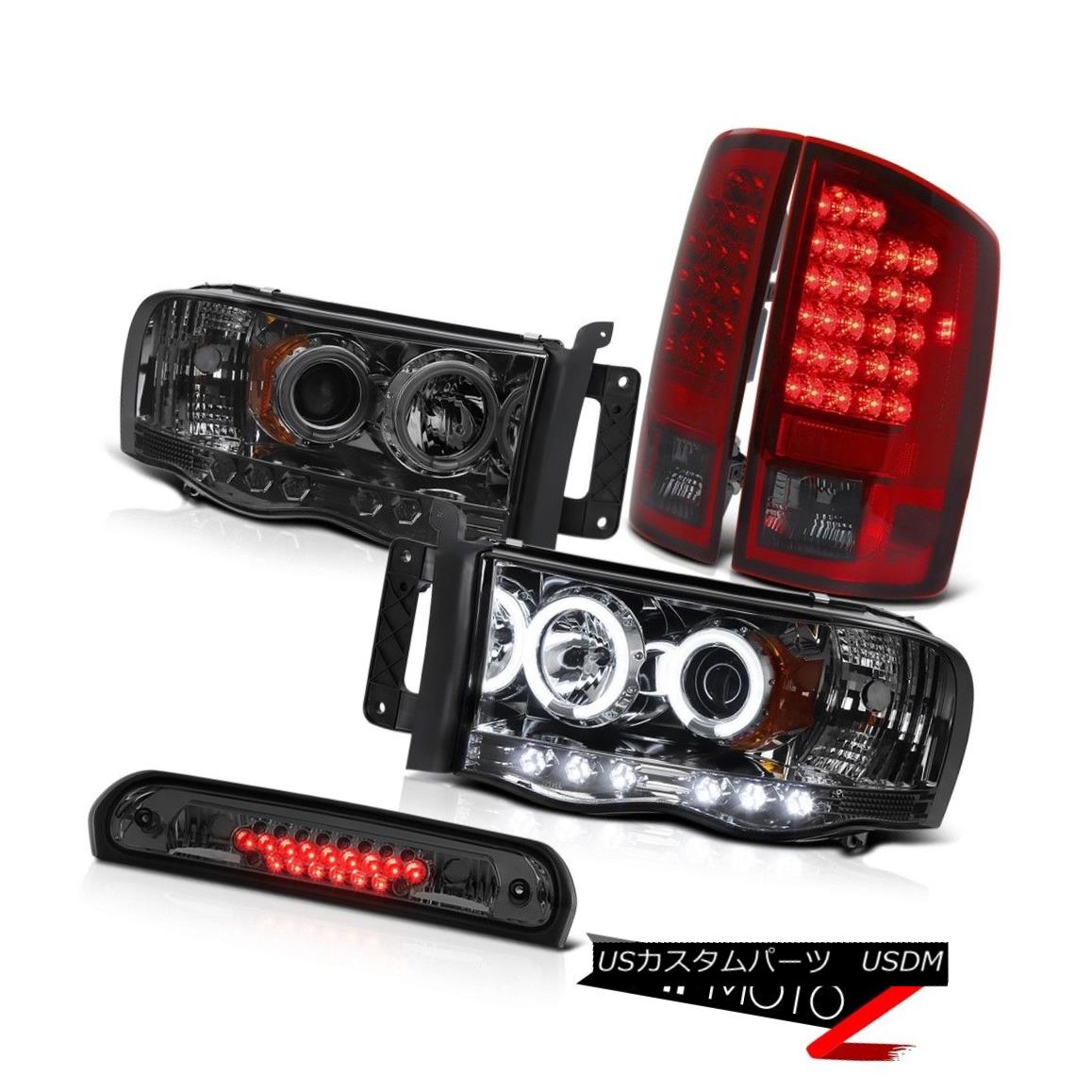 ヘッドライト Quality CCFL Halo Headlights Dark Red LED Tail Lights Smoke Brake 02-05 Ram 1500 品質CCFL HaloヘッドライトダークレッドLEDテールライトスモークブレーキ02-05 Ram 1500 【並行輸入品】