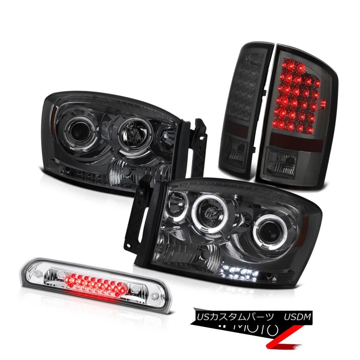 ヘッドライト Halo Rim Headlights Smoke Taillight LED 3rd Brake Cargo 2007 2008 Dodge Ram 3500 Halo RimヘッドライトSmoke Taillight LED 3rd Brake Cargo 2007 2008 Dodge Ram 3500 【並行輸入品】