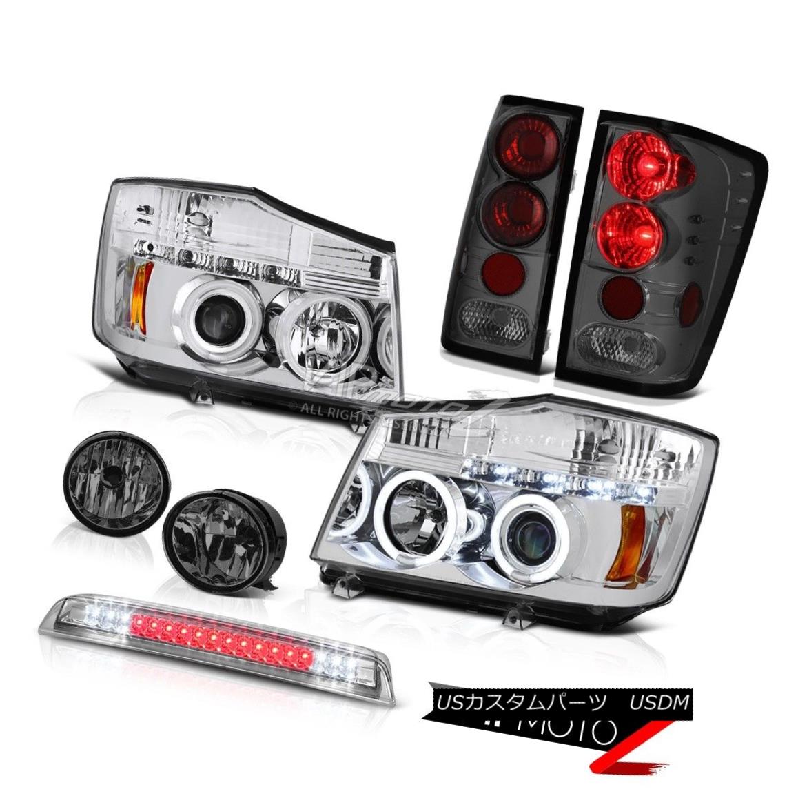 ヘッドライト [BRIGHTEST] CCFL Rim Headlights Tail Lights Fog High Stop For 2004-2015 Titan SE [BLIGHTEST] CCFLリムヘッドライトテールライトフォッグハイストップ2004-2015 Titan SE 【並行輸入品】