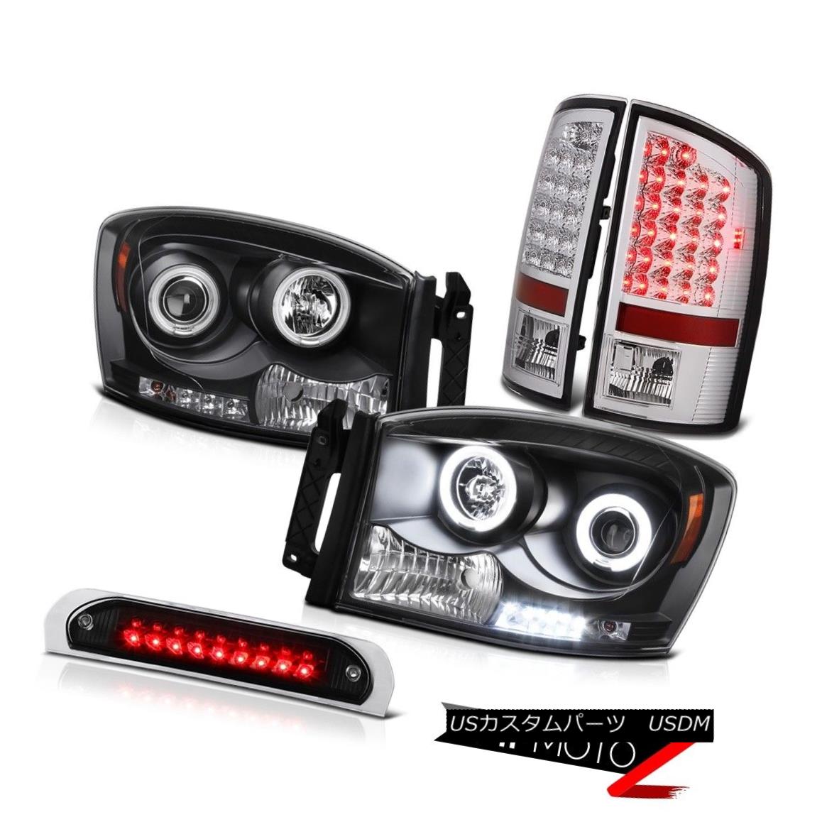 ヘッドライト DRL CCFL Ring Headlights Euro LED Tail Lights High Stop Black 3rd 2006 Ram 2500 DRL CCFLリングヘッドライトユーロLEDテールライトハイストッパーブラック2006年第3四半期Ram 2500 【並行輸入品】