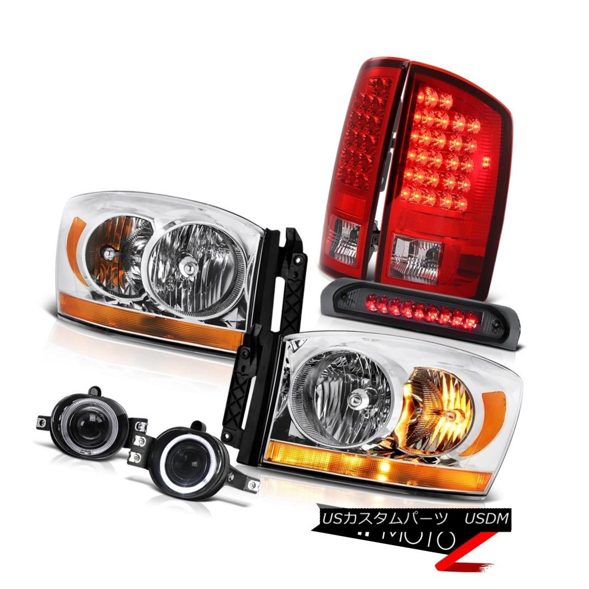 ヘッドライト 2006 Ram Ws Chrome Headlamps Fog Lamps Graphite Smoke Roof Cab Lamp Rear Brake 2006 Ram Wsクロームヘッドランプフォグランプ黒鉛煙屋根キャビンランプリアブレーキ 【並行輸入品】