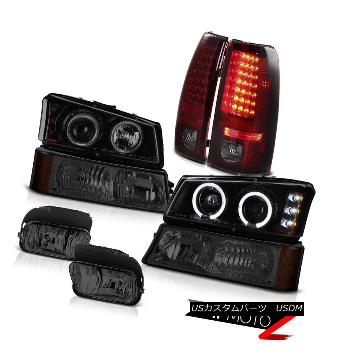 ヘッドライト Projector Halo LED Bumper Smoke Tail Light Foglamp 03 04 05 06 Silverado 2500HD プロジェクターHalo LEDバンパースモークテールライトFoglamp 03 04 05 06 Silverado 2500HD 【並行輸入品】