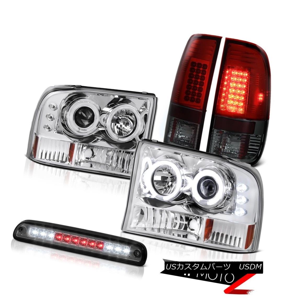 ヘッドライト CCFL Angel Eye Headlamps High LED Smoke BRIGHTEST Tail Light 1999-2004 F350 6.8L CCFLエンジェルアイヘッドランプハイLED煙BRIGHTESTテールライト1999-2004 F350 6.8L 【並行輸入品】