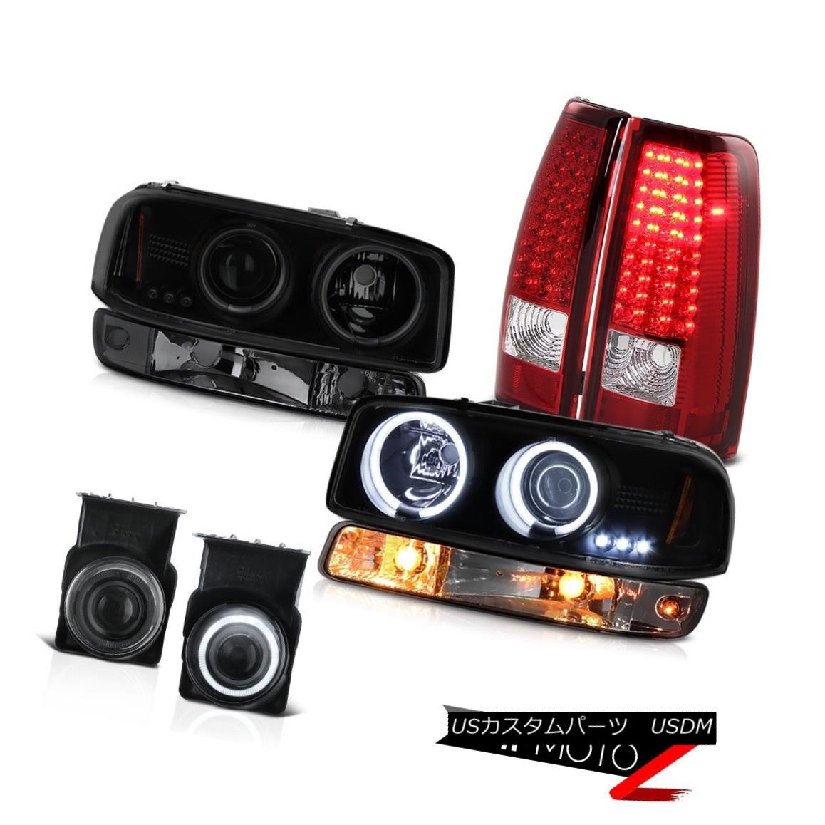 ヘッドライト 03-06 Sierra WT Fog lamps led tail brake parking lamp sinister black Headlights 03-06シエラWTフォグランプはテールブレーキパーキングランプを導いた不快な黒ヘッドライト 【並行輸入品】