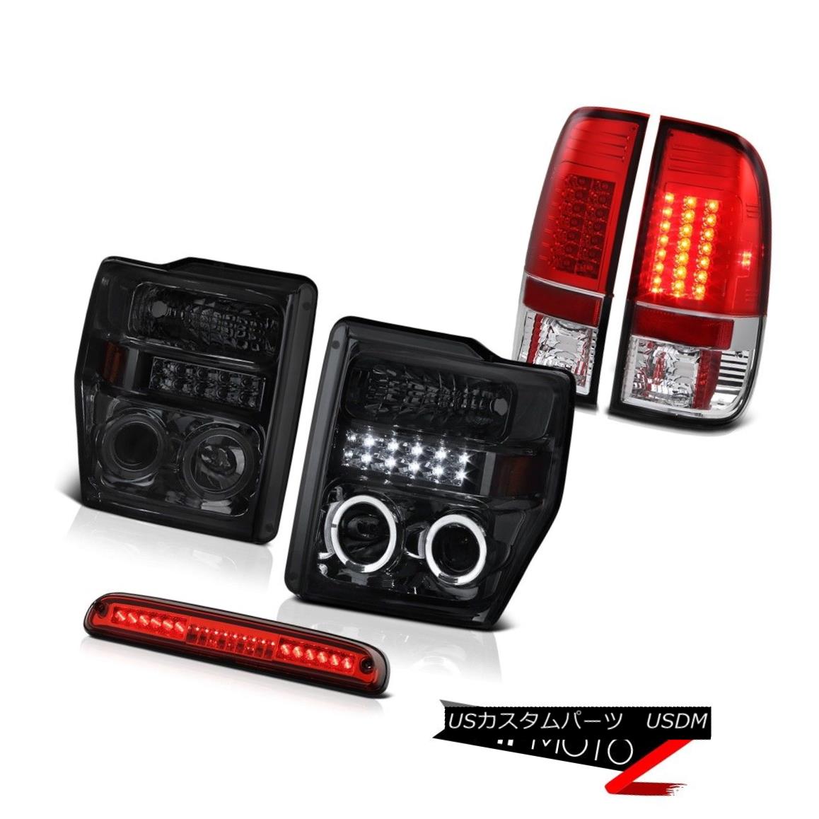 ヘッドライト Smoke Projector Headlight 2008 2009 2010 F250 Red LED Tail Lamps 3rd Brake Cargo 煙プロジェクターヘッドライト2008 2009 2010 F250赤色LEDテールランプ第3ブレーキカーゴ 【並行輸入品】