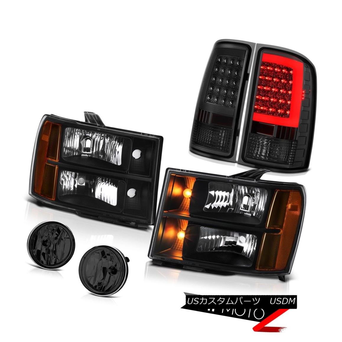 ヘッドライト 2008-2014 Sierra 2500 SLE Tail Lamps Headlights Foglights Tron Tube \