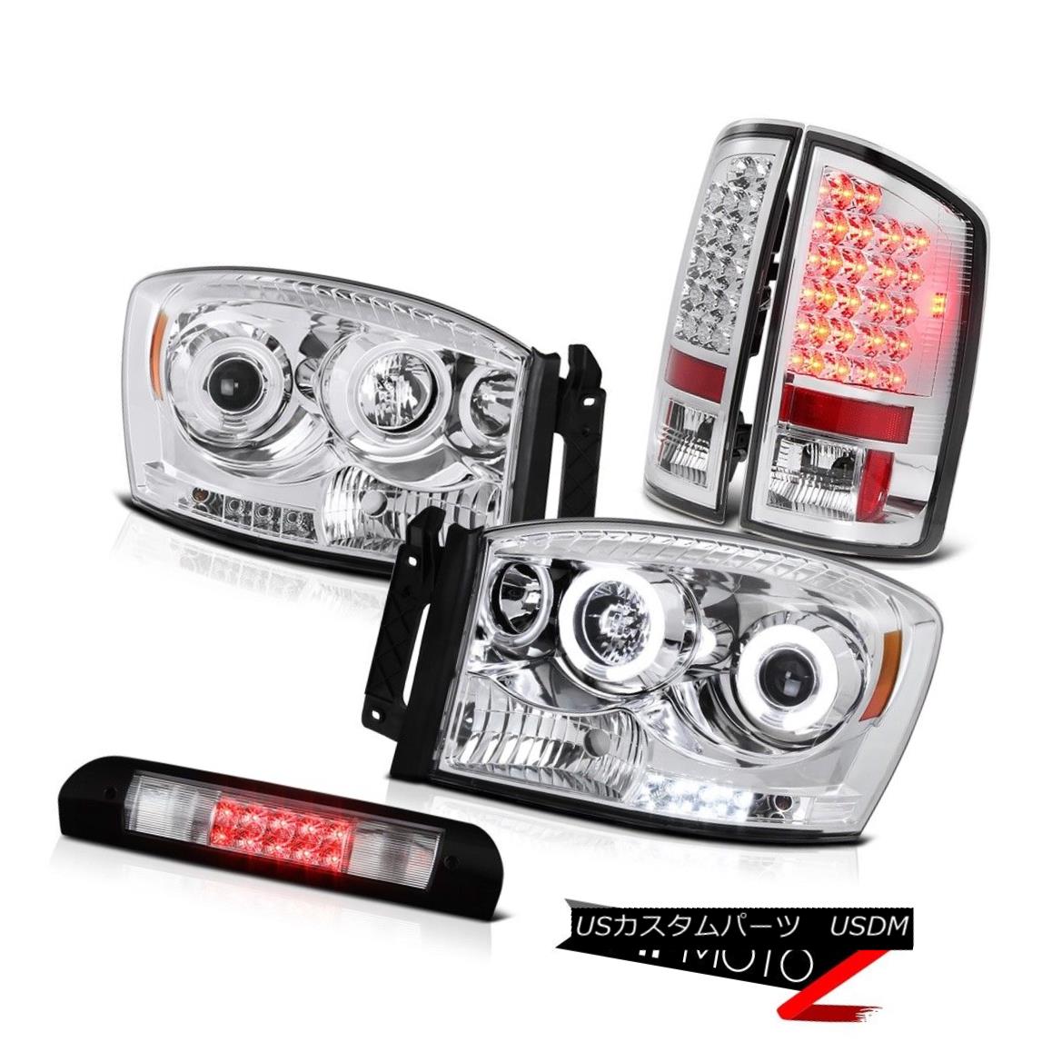 ヘッドライト Bright CCFL Headlight Chrome LED Tail Lamp Third Brake Cargo 2007-2008 Dodge Ram 明るいCCFLヘッドライトクロームLEDテールランプ第3ブレーキ貨物2007-2008ダッジラム 【並行輸入品】 127,600円