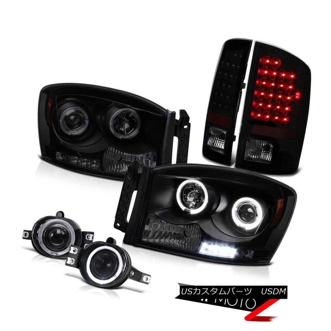 ヘッドライト 2006 Ram 2500 4x4 SMD DRL Sinister Black Headlight Clear Foglight LED Tail Light 2006 Ram 2500 4x4 SMD DRL灰色のヘッドライトクリアFoglight LEDテールライト 【並行輸入品】