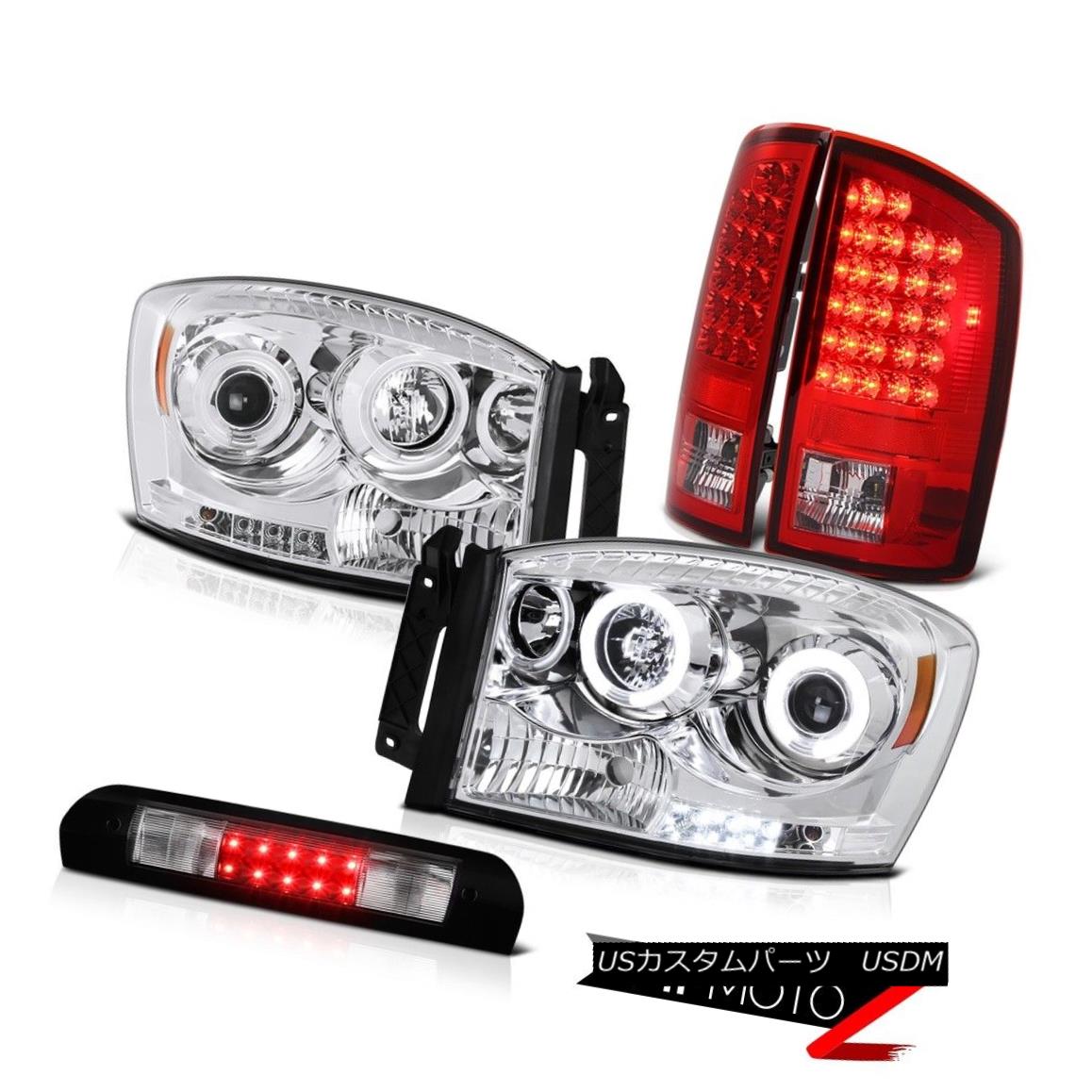 ライト ランプ 登場 Dodge 06 Roof Red Taillights Led Headlights Eye Angel Ccfl Brightest V8 Ram Dodge 06 ヘッドライト Ram Ccflエンジェルアイヘッドライトled灯台赤い屋根 明るく V8