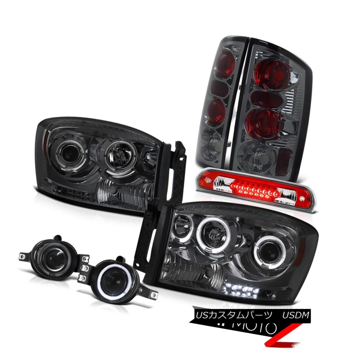 ヘッドライト 2x Halo LED Headlamps Tinted Tail Lamps Bumper Fog Cargo 3rd 2006 Dodge Ram 2500 2x Halo LEDヘッドライトテイテッドテールランプバンパーフォグカーゴ2006年第3四半期ダッジラム2500 【並行輸入品】