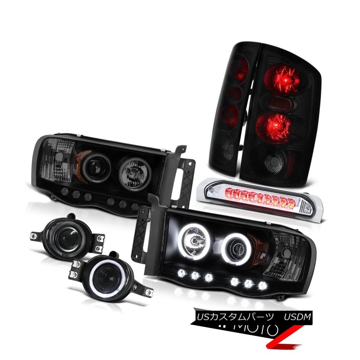 ヘッドライト Ram V6 Laramie Tinted CCFL Angel Eye Headlight 3rd Brake Tail Lamp Projector Fog Ram V6 LaramieはCCFLエンジェルアイヘッドライトを着色しました。第3ブレーキテールランププロジェクターフォグ 【並行輸入品】