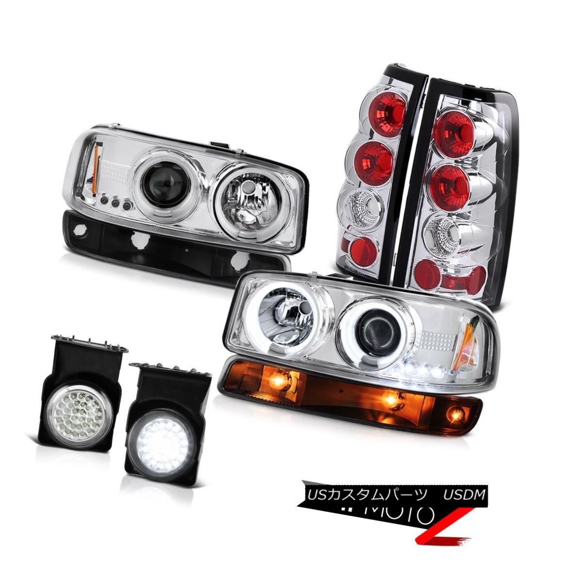 ヘッドライト 03-06 GMC Sierra Fog lamps rear brake matte black parking lamp ccfl Headlights 03-06 GMC Sierra Fogランプリアブレーキマットブラックパーキングランプccflヘッドライト 【並行輸入品】