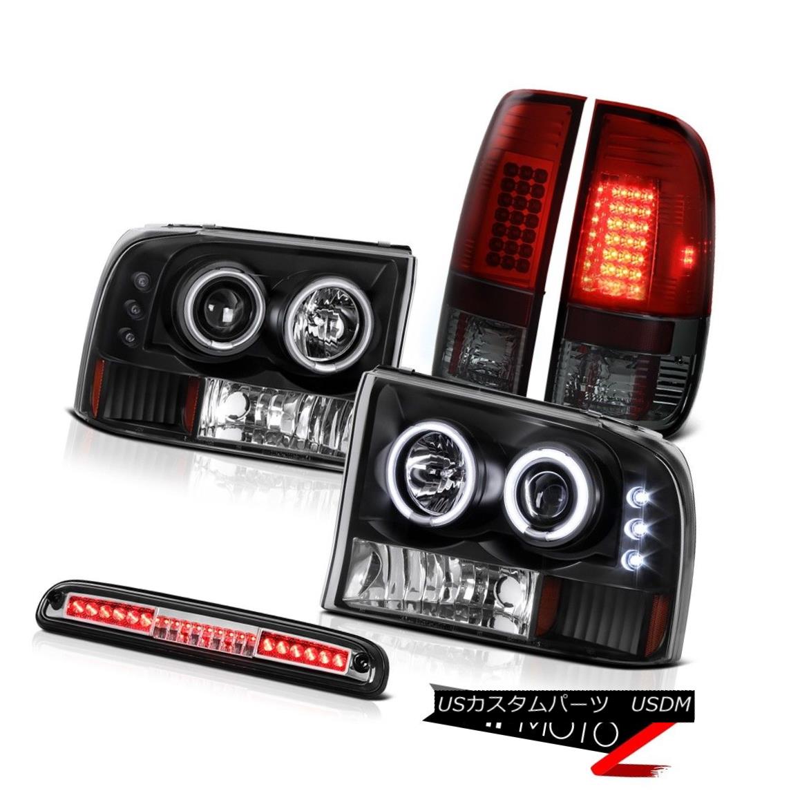 ヘッドライト [BRIGHTEST] CCFL Rim Headlights Cherry Red Tail Light High Brake LED 99-04 F250 [明るい] CCFLリムヘッドライトチェリーレッドテールライトハイブレーキLED 99-04 F250 【並行輸入品】