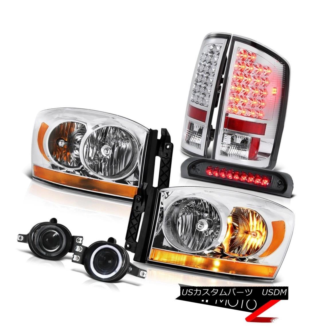 ヘッドライト 2007-2009 Dodge Ram 2500 Slt Headlamps Smoked Foglamps Roof Cargo Lamp Taillamps 2007-2009ダッジラム2500スリットヘッドランプスモークフォグランプ屋根カーゴランプタイルランプ 【並行輸入品】