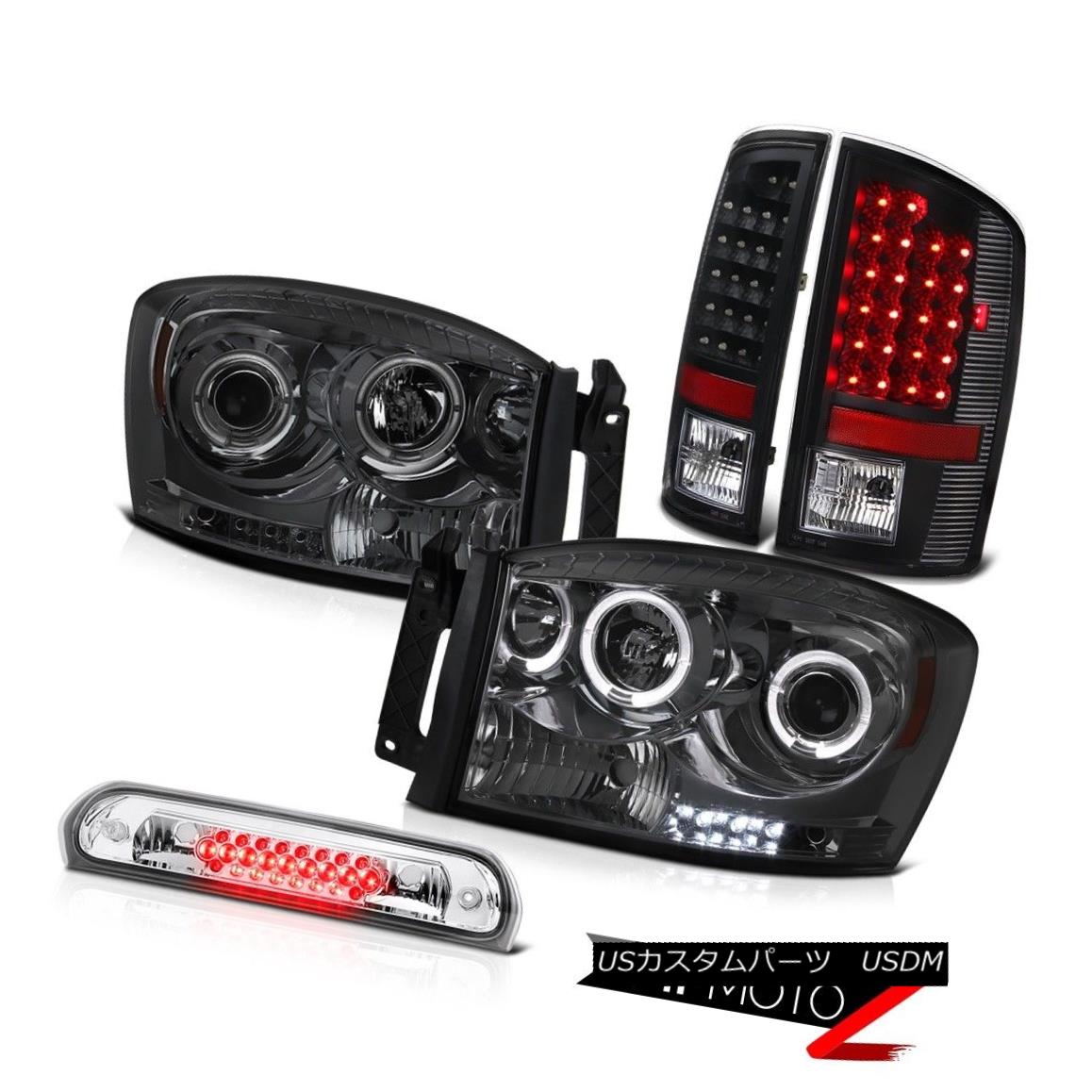 ヘッドライト 2006 Dodge Ram SLT Smoke DRL Projector Headlight LED Rear Tail Lights High Brake 2006 Dodge Ram SLT煙DRLプロジェクターヘッドライトLEDリアテールライトハイブレーキ 【並行輸入品】