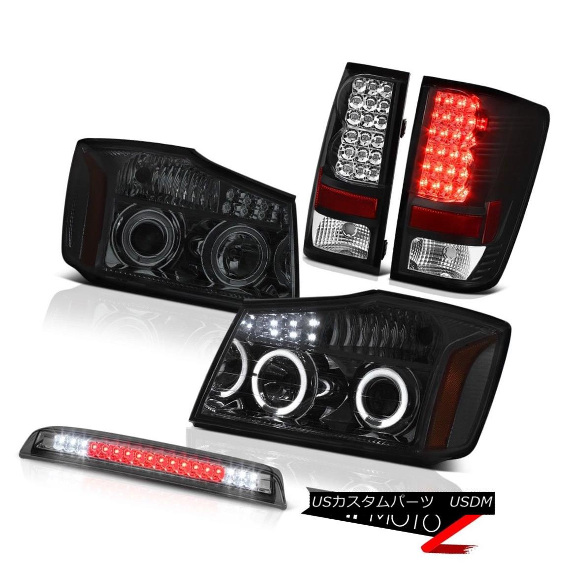 ヘッドライト For 2004-2015 Titan SE Dark Halo LED Headlamp Black Tail Lamp Third Brake Cargo 2004年?2015年Titan SE Dark Halo LEDヘッドランプブラックテールランプ第3ブレーキ貨物 【並行輸入品】