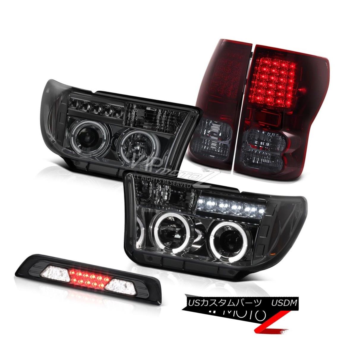 ヘッドライト 07-13 Toyota Tundra SR5 Smokey Roof Brake Lamp Red Taillamps Headlamps LED DRL 07-13トヨタ・トンドラSR5スモーキー・ルーフ・ブレーキ・ランプレッド・タイランプ・ヘッドランプLED DRL 【並行輸入品】