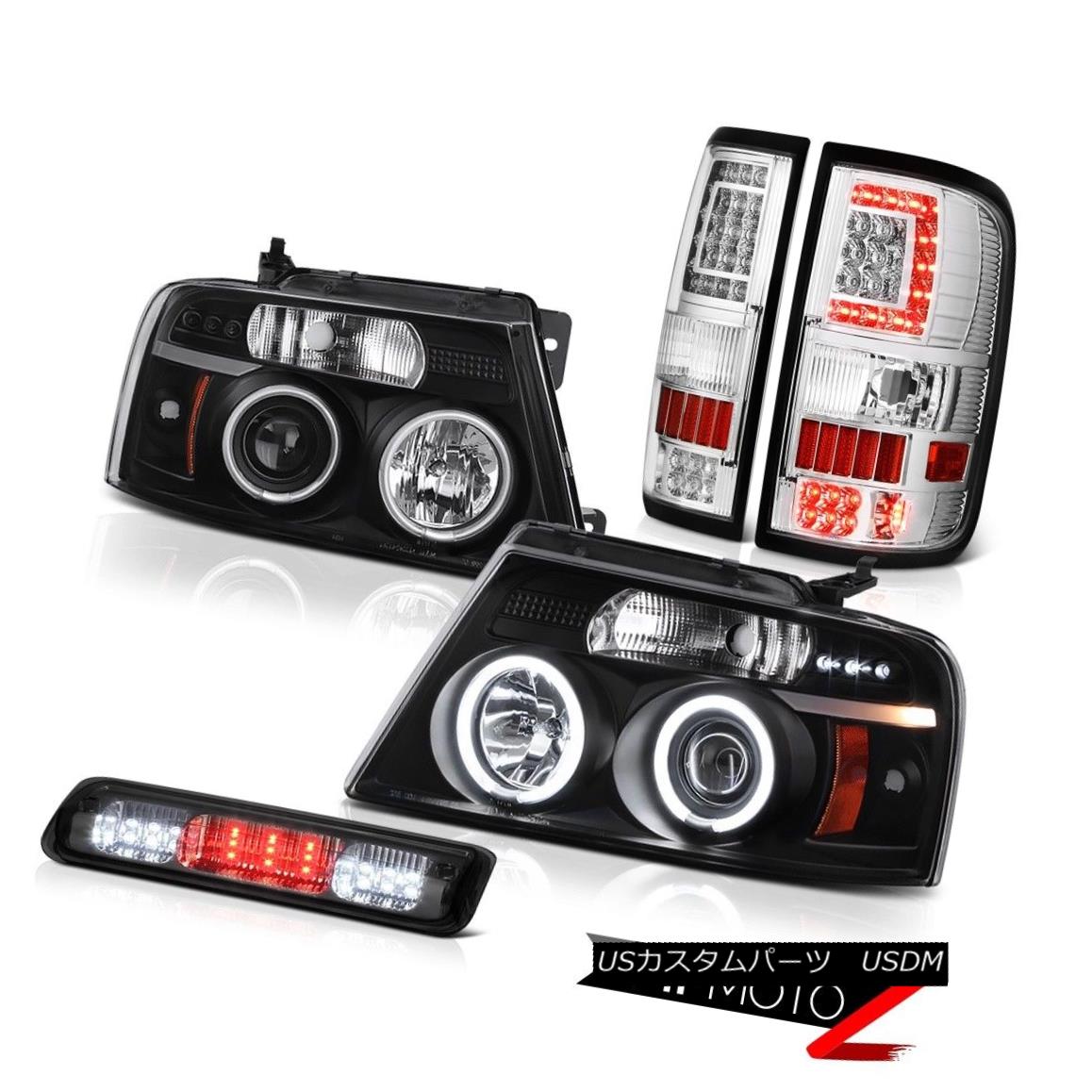 ヘッドライト 2004-2008 Ford F150 Euro Clear Led Tail Lights 3Rd Brake Black Head L+R LH+RH 2004-2008フォードF150ユーロクリアテールライト3RdブレーキブラックヘッドL + R LH + RH 【並行輸入品】
