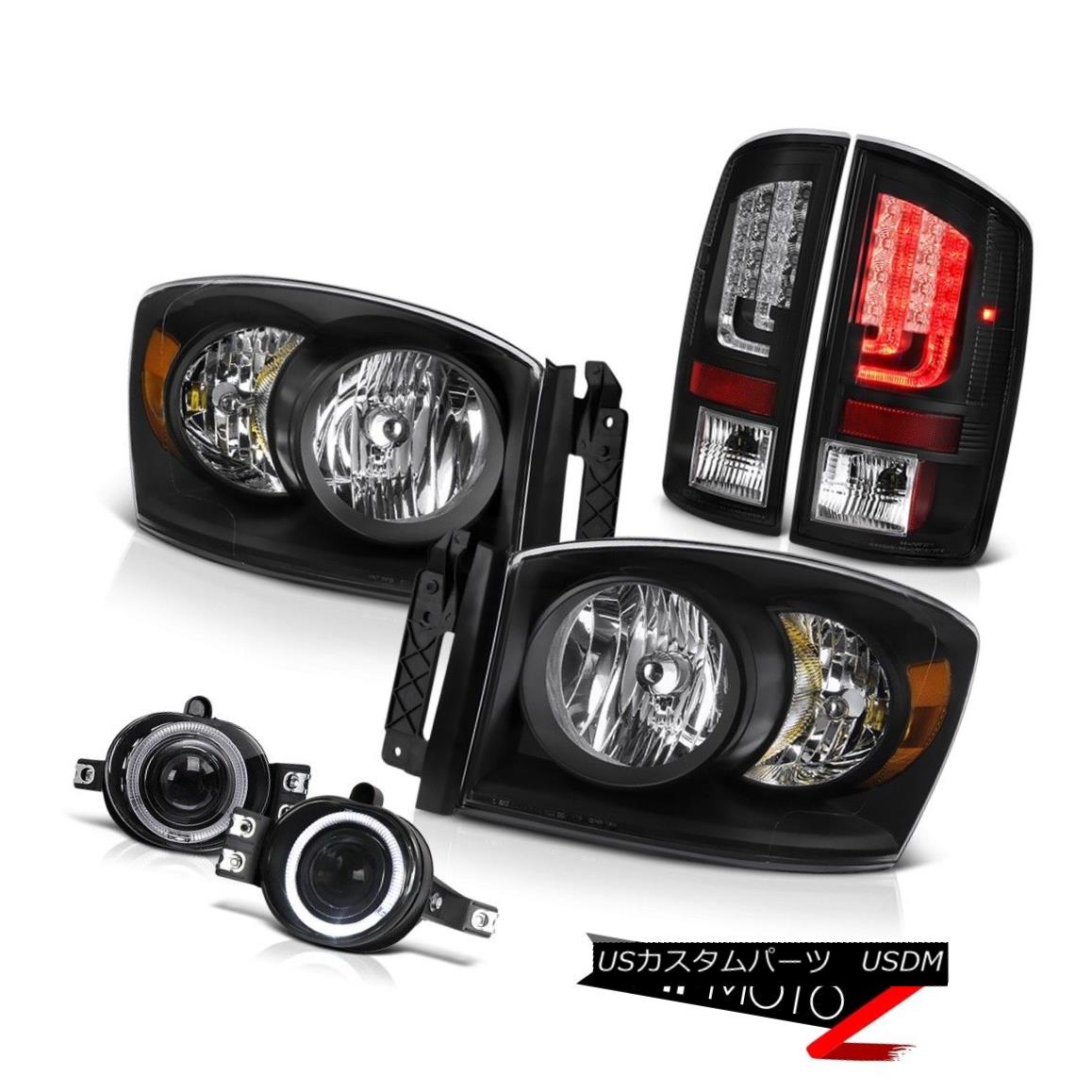 ヘッドライト 2007-2009 Dodge Ram 2500 ST Raven Black Taillights Headlamps Chrome Fog Lamps 2007-2009 Dodge Ram 2500 ST Raven Black TillightsヘッドランプChrome Fog Lamps 【並行輸入品】