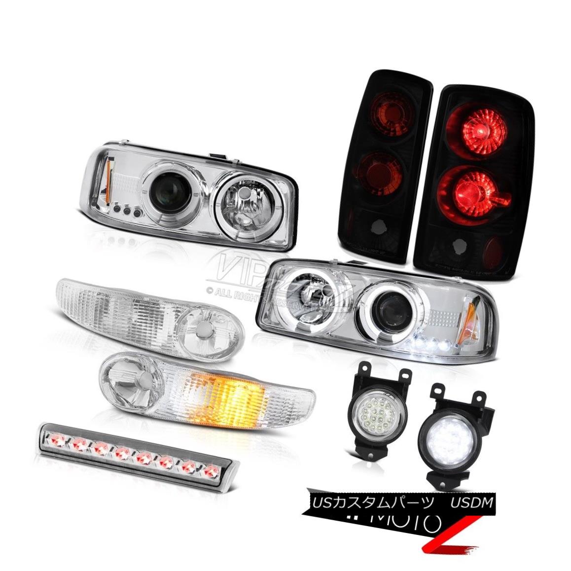 ヘッドライト Halo LED Headlights Bumper Smoked Tail Lamps Fog 3rd Brake 01-06 Yukon XL Denali Halo LEDヘッドライトバンパースモークテールランプFog 3rdブレーキ01-06 Yukon XL Denali 【並行輸入品】