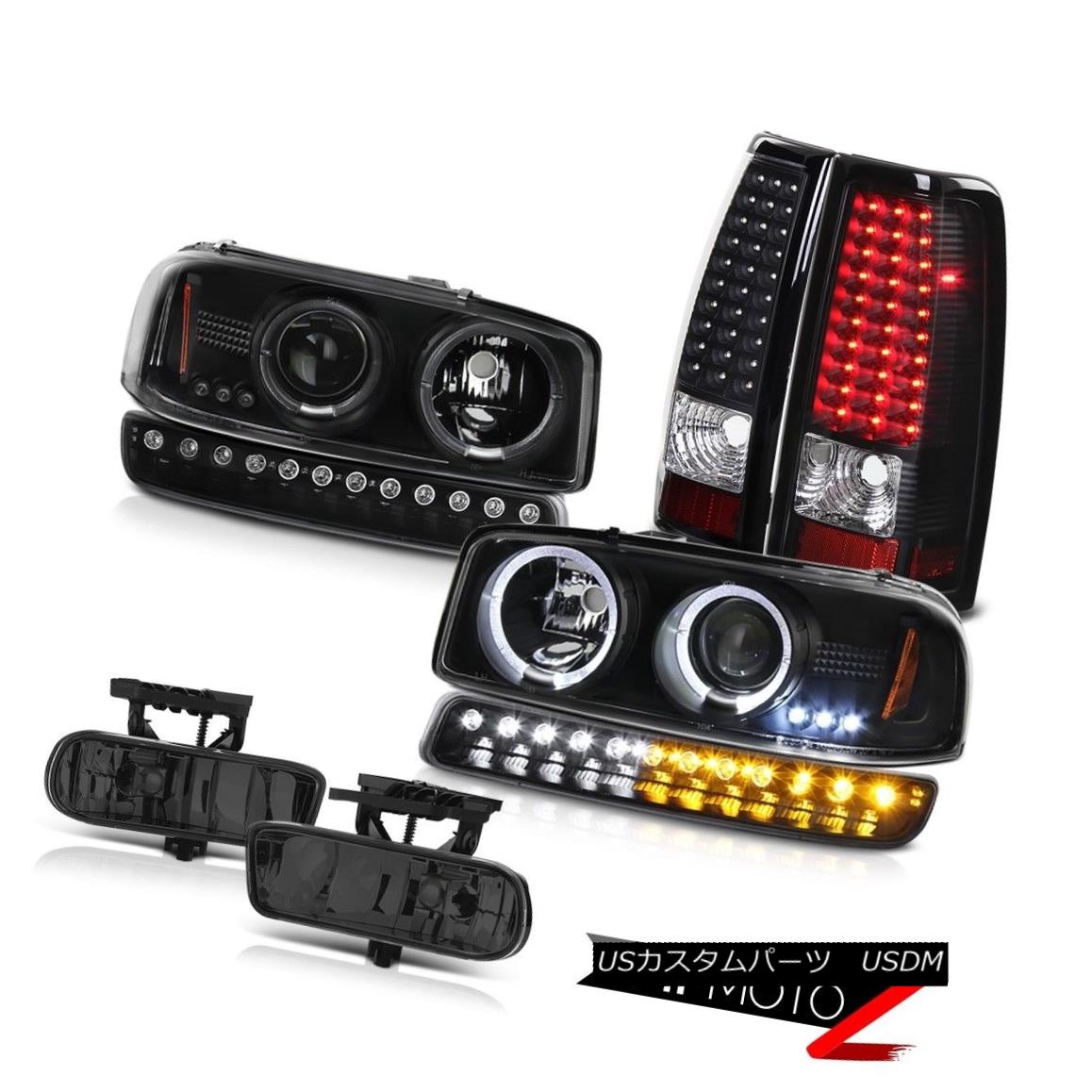 ヘッドライト 1999-2002 Sierra SL Foglights matte black smd taillights parking light headlamps 1999-2002 Sierra SL Foglightsマットブラックsmdテールライトパーキングライトヘッドランプ 【並行輸入品】