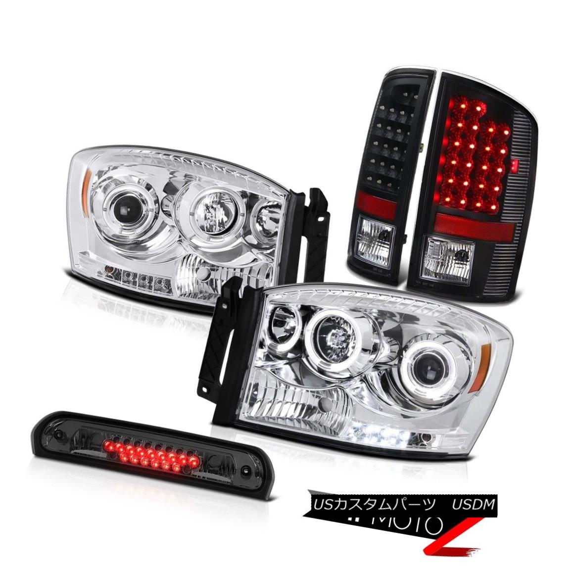 ヘッドライト Halo Headlights Smoke LED Black Taillamps High Brake Cargo 07 08 Dodge Ram 3500 ヘイローヘッドライトスモークLEDブラックタイアンランプハイブレーキカーゴ07 08ドッジラム3500 【並行輸入品】 69,333円