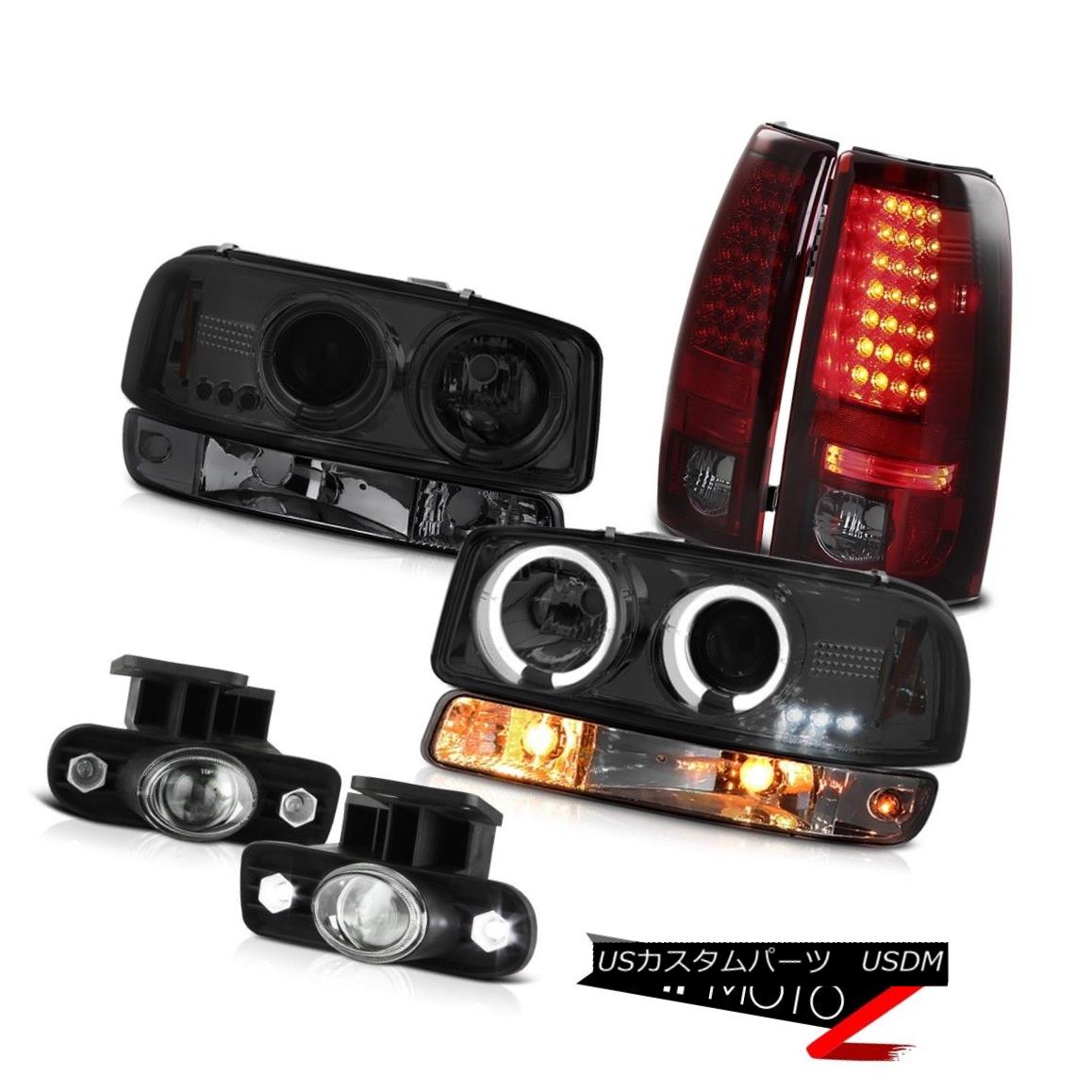 ヘッドライト 99-02 GMC Sierra Fog lamps led taillamps titanium smoke signal lamp headlamps 99-02 GMCシエラフォグランプは、テールランプチタン煙信号ランプヘッドライトを導いた 【並行輸入品】