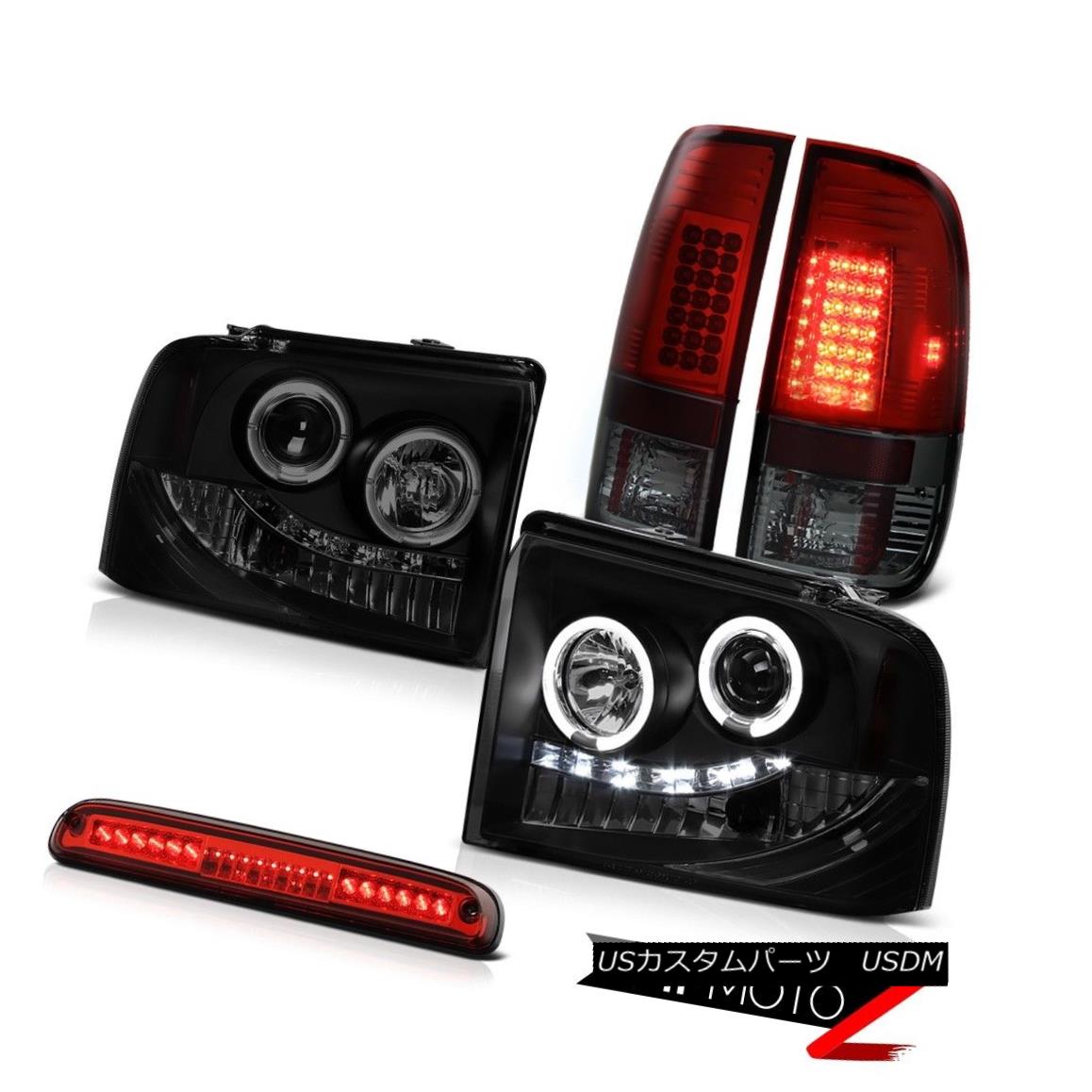 ヘッドライト 05-07 F250 6.0L Halo Ring LED Headlights BRIGHTEST Tail Lights Roof Brake Red 05-07 F250 6.0LハローリングLEDヘッドライトBRIGHTESTテールライトルーフブレーキレッド 【並行輸入品】