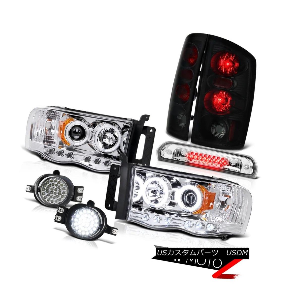 ヘッドライト 2002-2005 Ram WS Headlights CCFL Halo Smoke+Black Tail Lights LED Fog 3rd Brake 2002-2005 Ram WSヘッドライトCCFL Halo Smoke + BlackテールライトLED Fog 3rdブレーキ 【並行輸入品】
