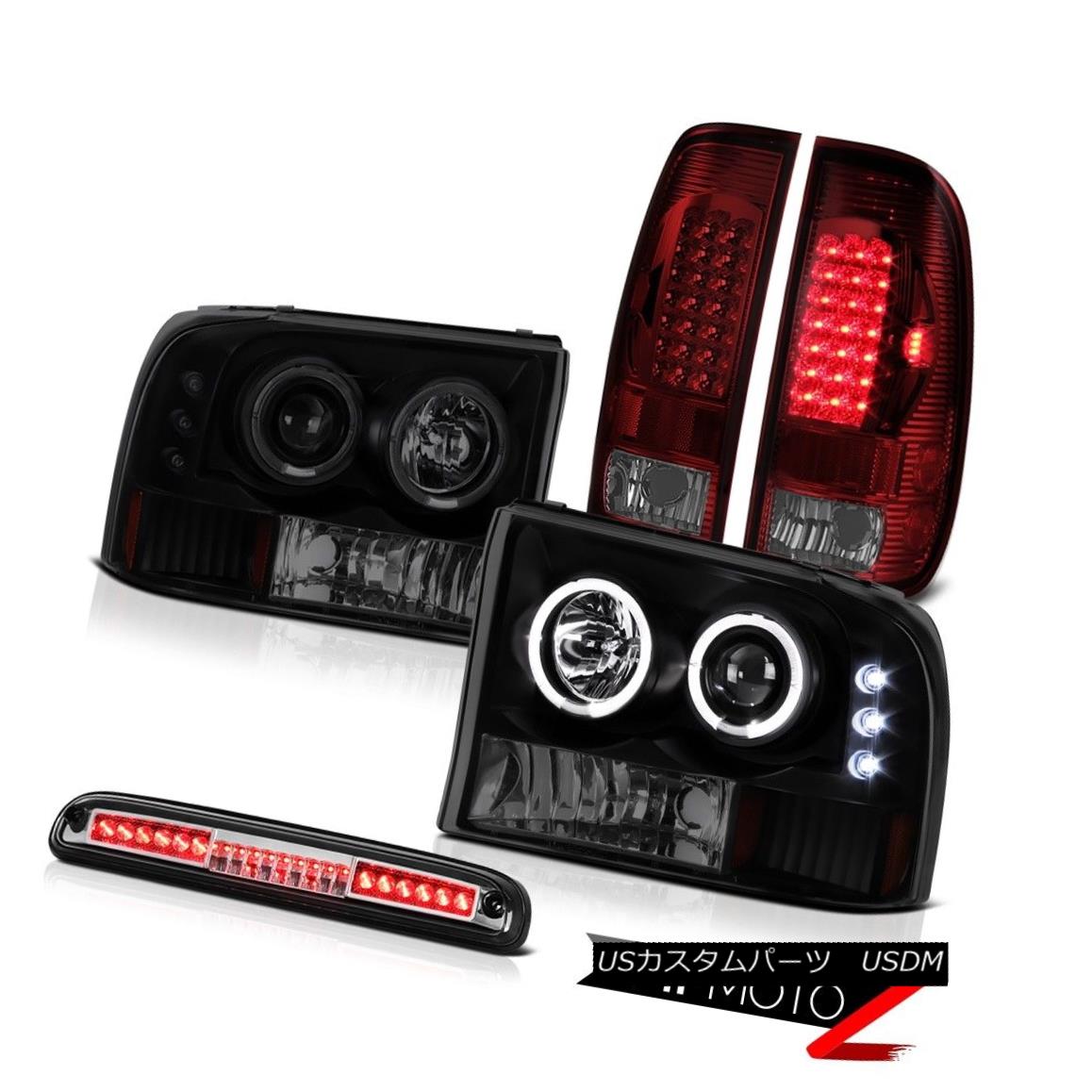 ヘッドライト Halo LED Headlight L.E.D Rear Smokey Red Clear 3rd Brake 1999-2004 F350 Lariat ハローLEDヘッドライトL.E.Dリアスモーキーレッドクリア第3ブレーキ1999-2004 F350ラリアート 【並行輸入品】