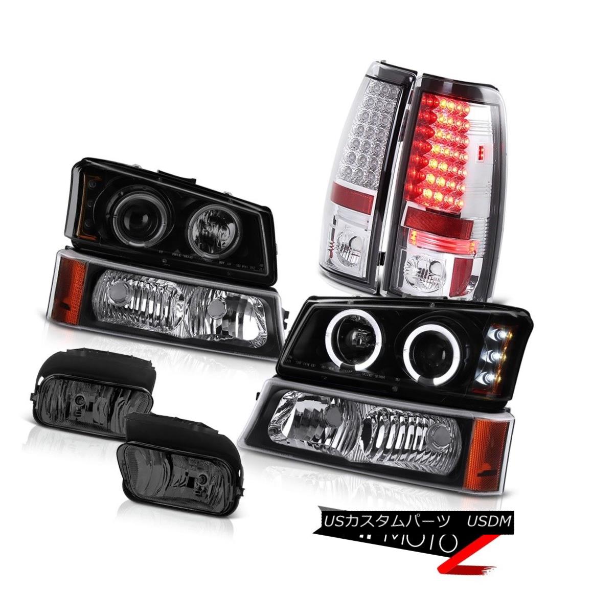 ヘッドライト Black Smoke Angel Eye Headlights Signal LED Tail Lights Foglight 03-06 Silverado ブラックスモークエンジェルアイヘッドライト信号LEDテールライトフォグライト03-06シルバラード 【並行輸入品】 69,333円