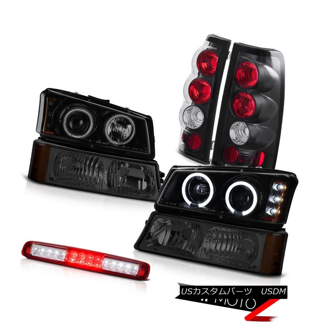 ヘッドライト 03-06 Silverado Titanium Smoke Bumper Light High Stop Headlamps Rear Brake Lamps 03-06 Silveradoチタン煙バンパーライトハイストップヘッドランプリアブレーキランプ 【並行輸入品】