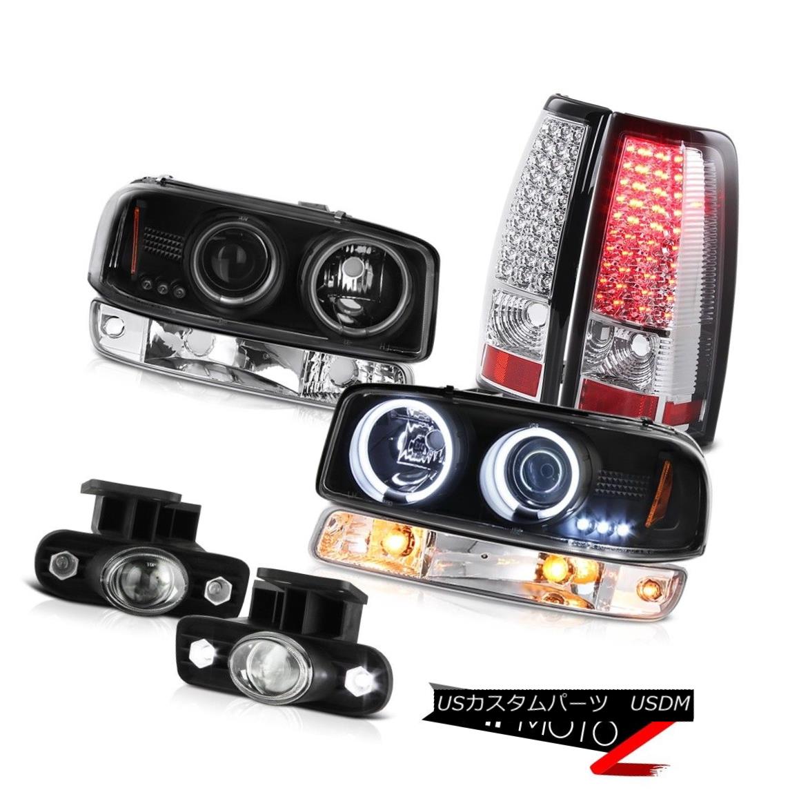 ヘッドライト 99-02 Sierra 6.6L Foglamps led taillamps bumper light black ccfl headlights LED 99-02シエラ6.6LフォグランプはテールランプバンパーライトブラックccflヘッドライトLED 【並行輸入品】