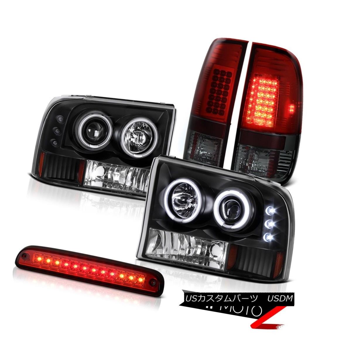 ヘッドライト Projector Halo CCFL Headlamps High Stop LED Red Tail Light 99-04 Ford F250 SD プロジェクターHalo CCFLヘッドランプハイストップLEDレッドテールライト99-04 Ford F250 SD 【並行輸入品】