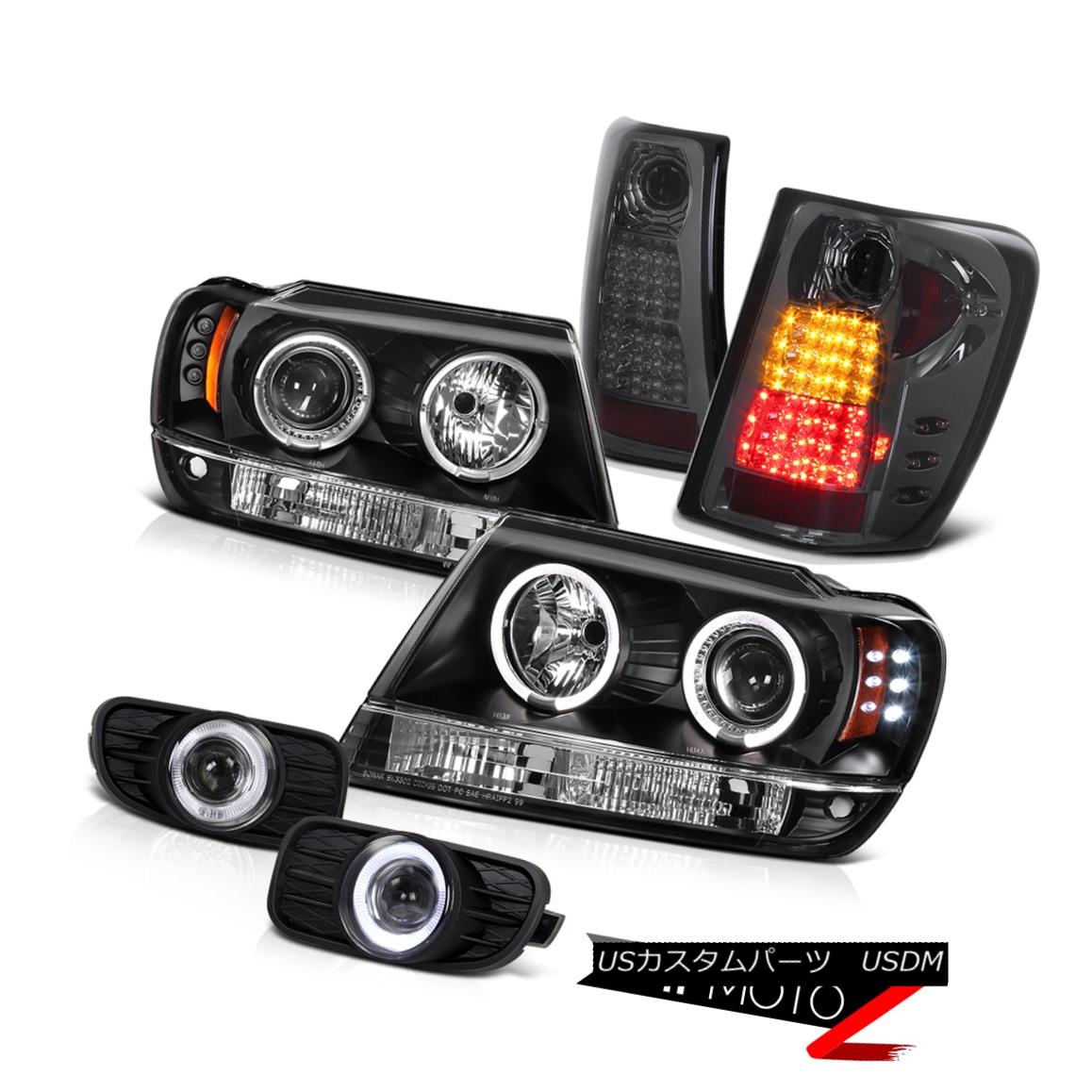 ヘッドライト BLACK HALO PROJECTOR HEADLIGHT+LED TAILLIGHT+FOG LAMP 99-03 JEEP WG/WJ V8 LAREDO ブラックハロープロジェクターヘッドライト+ LED TAILLIGHT + FOGランプ99-03 JEEP WG / WJ V8 LAREDO 【並行輸入品】