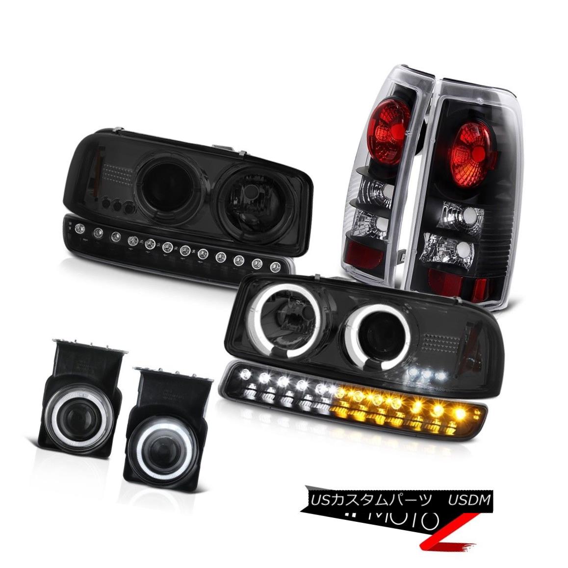 ヘッドライト 03-06 Sierra 1500 Chrome foglights inky black taillights bumper light headlamps 03-06シエラ1500クロームは黒いテールライトバンパーライトヘッドライトを暗く塗りつぶす 【並行輸入品】