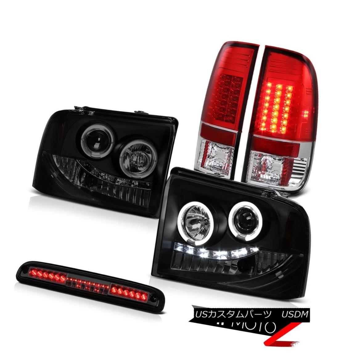 ヘッドライト 2005-2007 F350 6.8L 2X Halo LED Projector Headlamps Signal Taillamps Third Brake 2005-2007 F350 6.8L 2X Halo LEDプロジェクターヘッドランプ信号タイルランプ第3ブレーキ 【並行輸入品】
