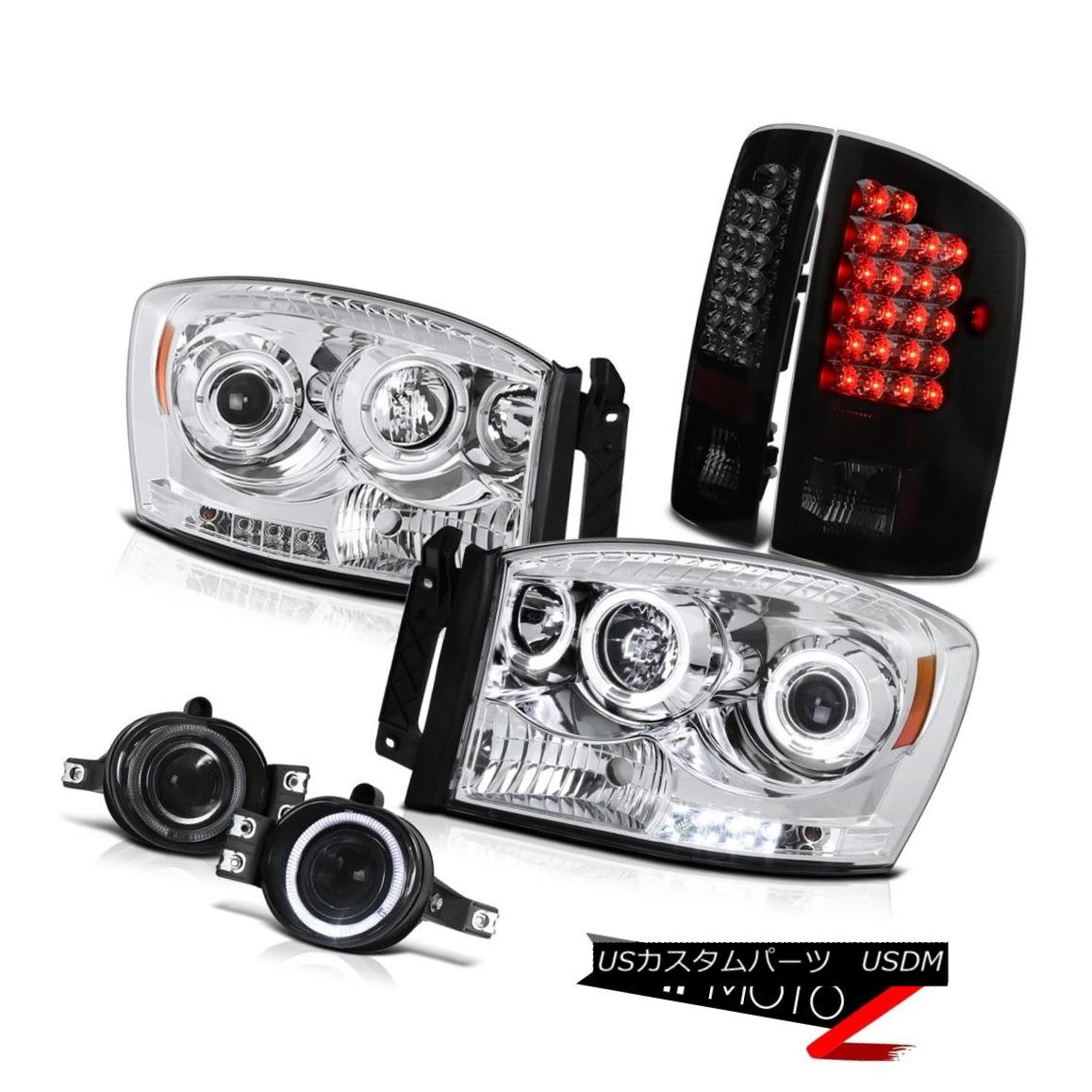 ヘッドライト Ram 2006 Sport Chrome Projector Headlight+SMOKED TINTED LED Tail Light+Fog Pair Ram 2006スポーツクロームプロジェクターヘッドライト+ SMOK ED TINTED LEDテールライト+フォグペア 【並行輸入品】