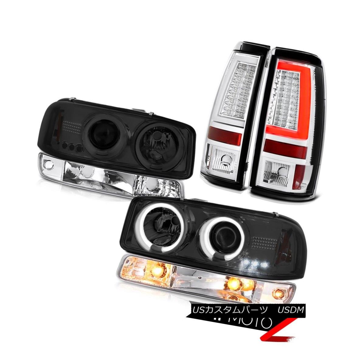 ヘッドライト 99-06 Sierra 6.6L Euro Clear Tail Lights Turn Signal CCFL Headlamps \