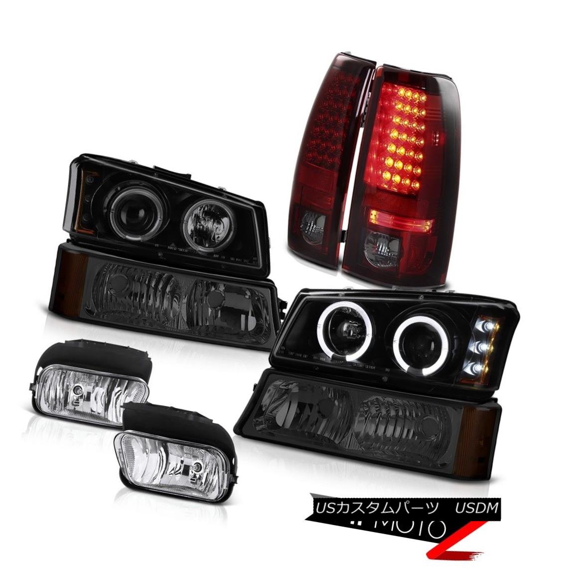 ライト ランプ お気に入りの Angel Smoke Black ヘッドライト Headlight ブラックスモークエンジェルヘッドライト バンパーリアランプフォグライト03 06シルバラード2500hd 2500hd Silverado 03 06 Foglight Lamp Rear Bumper Kwakuku Com