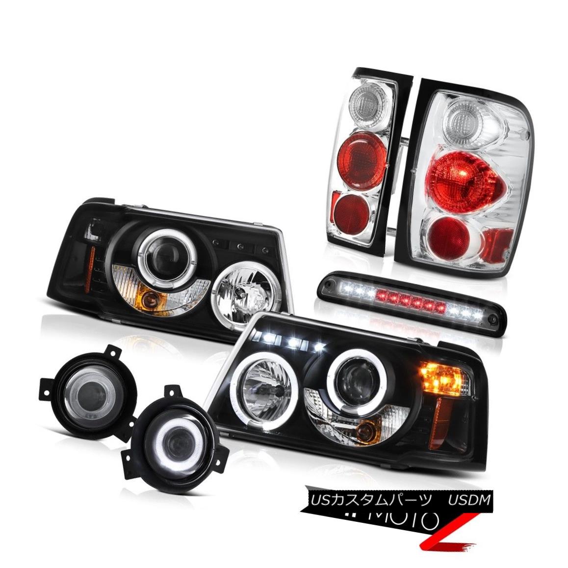 ヘッドライト 2001-2003 Ford Ranger Black Headlights Rear Brake Lamps Foglamps Smoke 3rd LED 2001-2003フォードレンジャーブラックヘッドライトリアブレーキランプフォグランプスモーク3番目のLED 【並行輸入品】