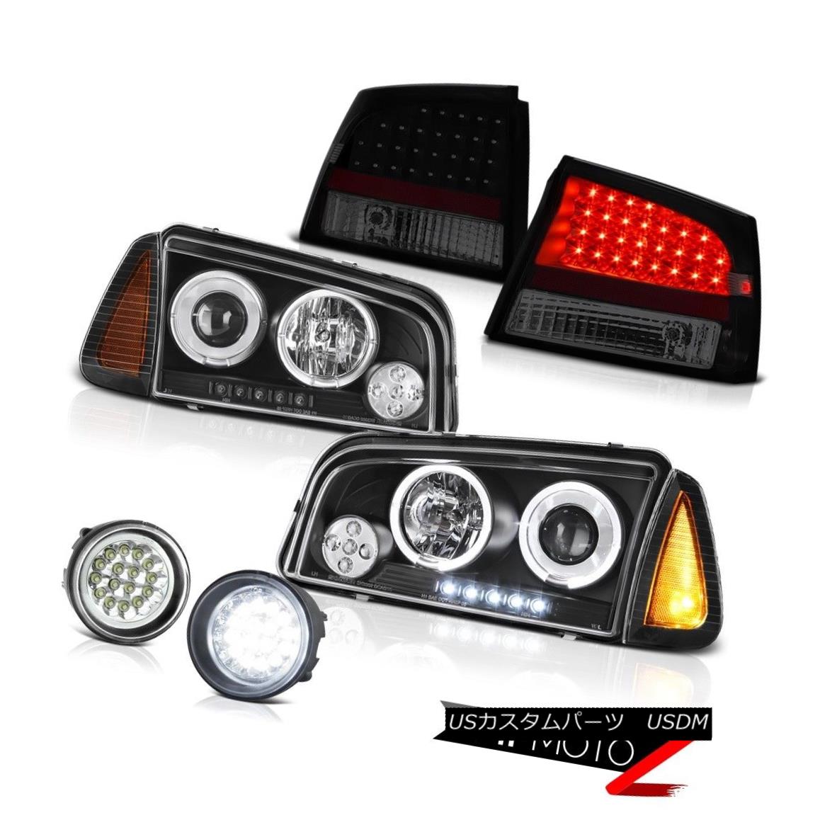 ヘッドライト 06-08 Dodge Charger 3.5L Fog lamps sinister black tail parking Light Headlamps 06-08ダッジチャージャー3.5Lフォグランプ邪悪な黒い尾のパーキングライトヘッドランプ 【並行輸入品】