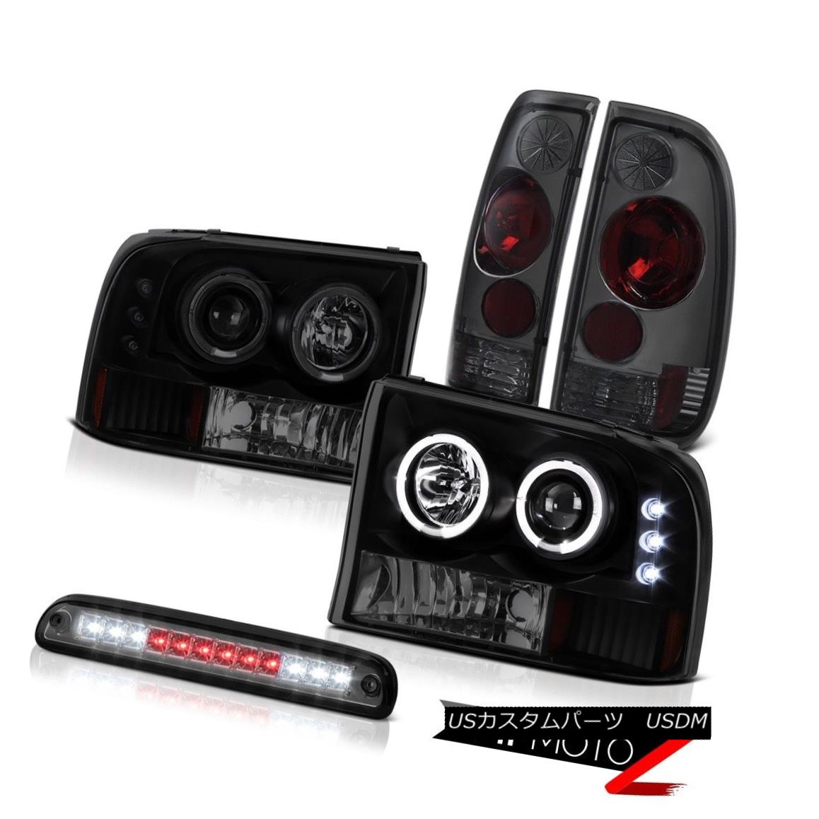 ヘッドライト SMD Sinister Black Headlamps Smoke Third Brake LED Rear Lights 99-04 F350 XLT SMD SinisterブラックヘッドランプSmoke Third Brake LEDリアライト99-04 F350 XLT 【並行輸入品】