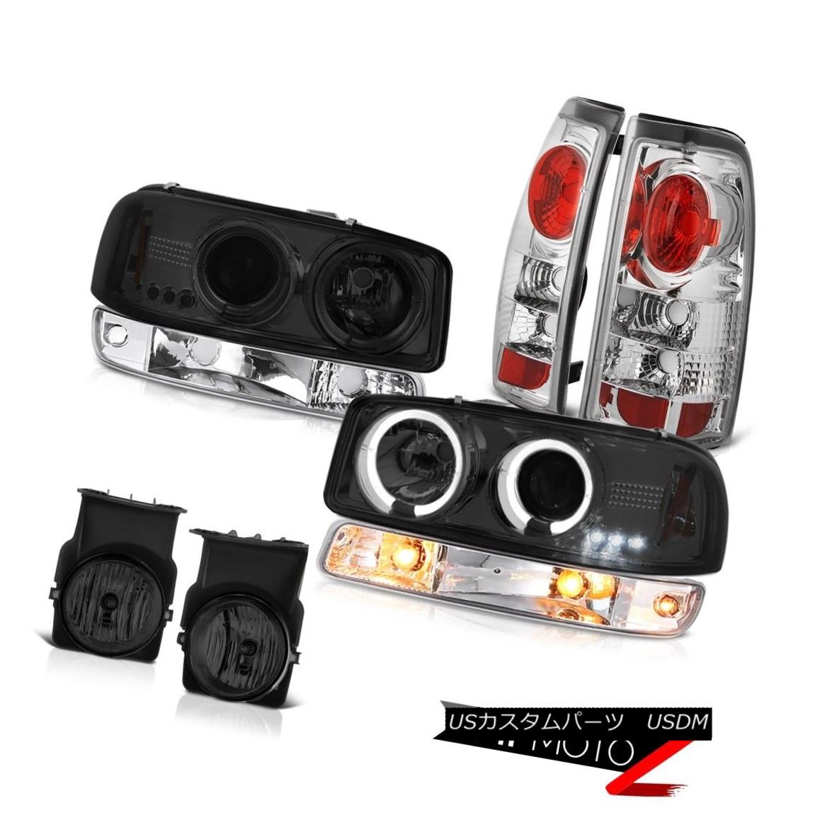 ヘッドライト 03-06 Sierra SL Smoked fog lamps euro chrome tail lights turn signal headlights 03-06 Sierra SLスモークフォグランプユーロクロームテールランプ信号ヘッドライト 【並行輸入品】