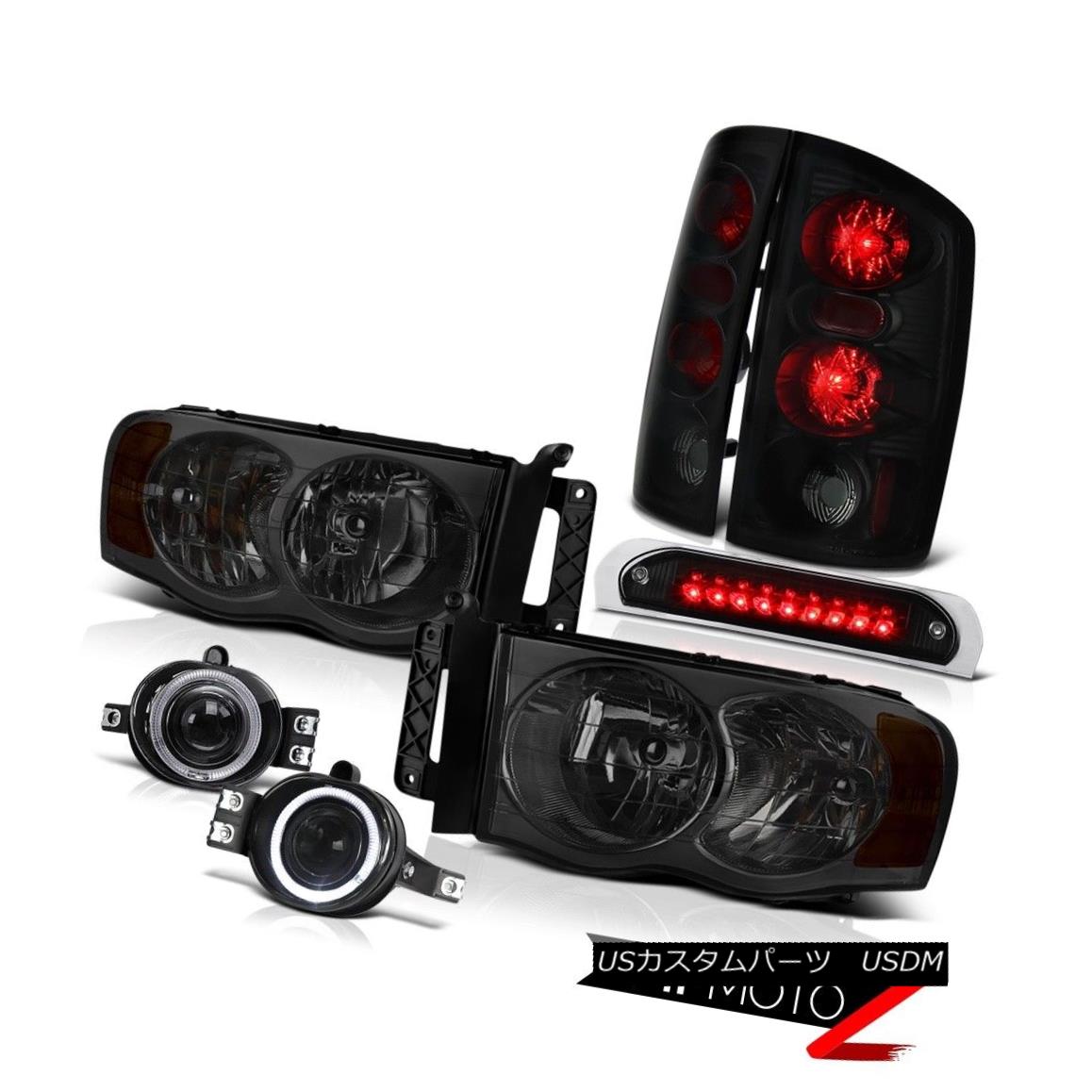 ヘッドライト Tinted Headlights Brake Tail Lights Bumper Fog Roof Stop LED Black 02-05 Ram SLT 着色ヘッドライトブレーキテールライトバンパーフォグルーフストップLEDブラック02-05 Ram SLT 【並行輸入品】