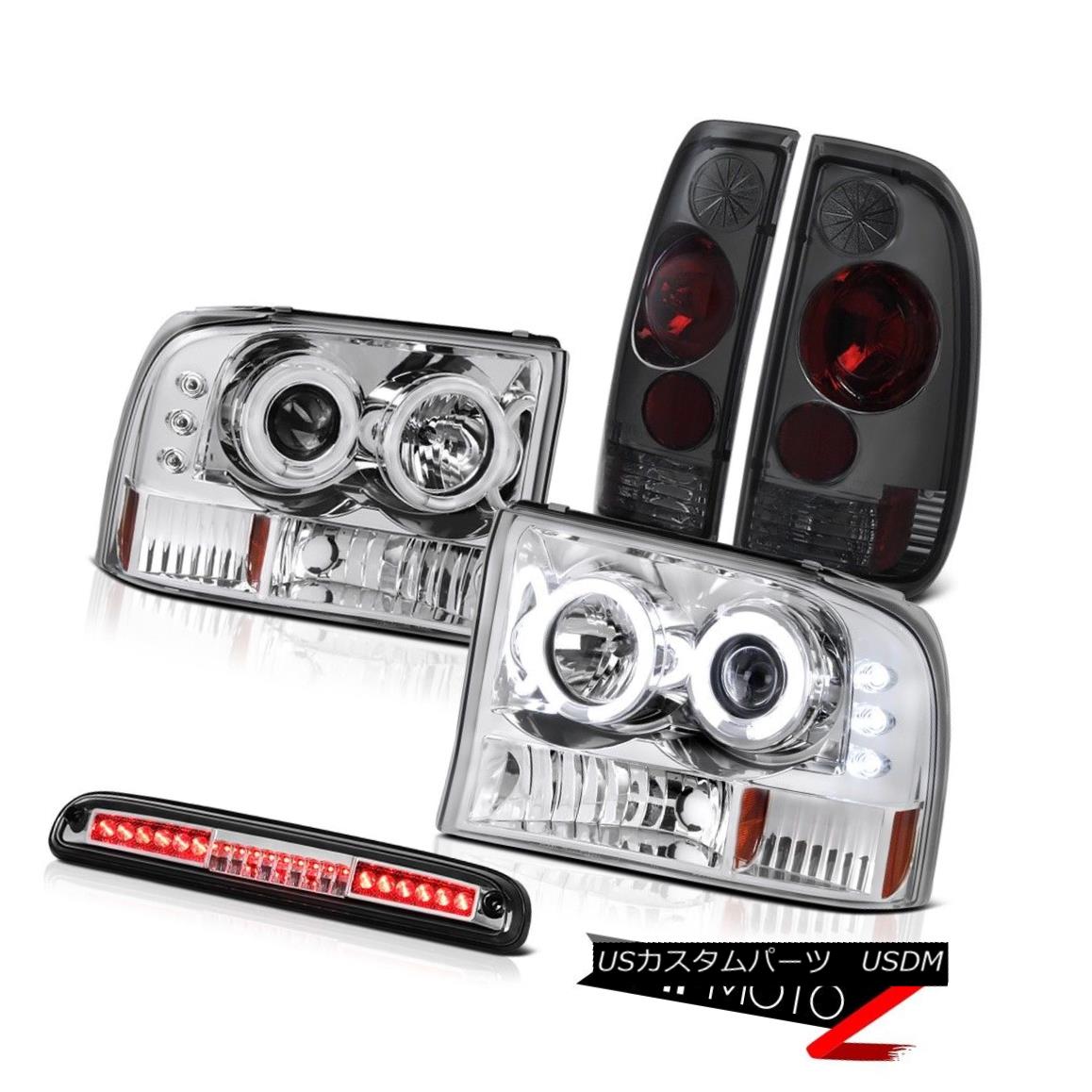 ヘッドライト Euro CCFL Ring Headlamps Rear Tail Light Assembly Third Brake LED 99-04 F350 XL ユーロCCFLリングヘッドランプリアテールライトアセンブリ第3ブレーキLED 99-04 F350 XL 【並行輸入品】