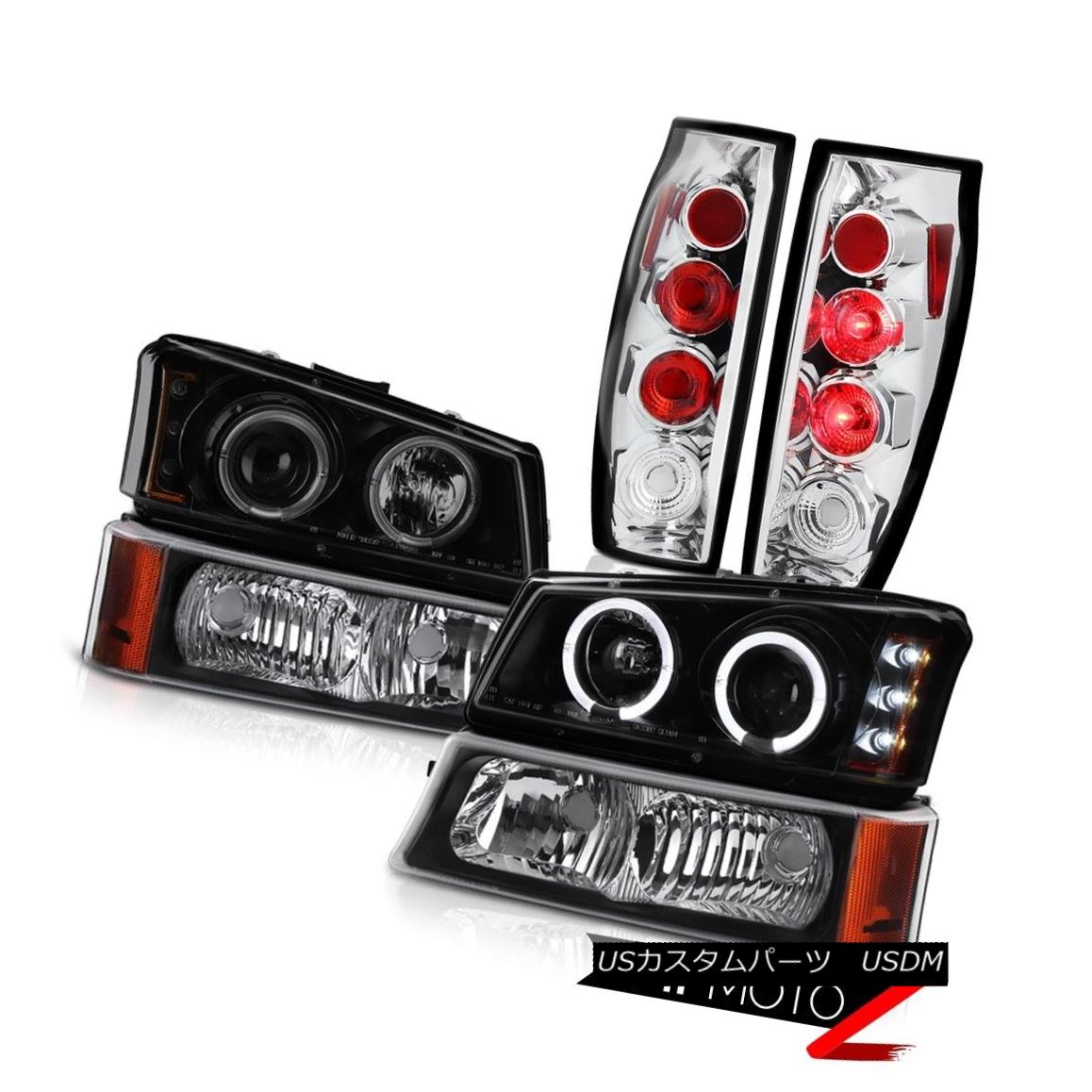 ヘッドライト 03-06 Chevy Avalanche Tail Brake Lights Raven Black Bumper Light Headlamps LED 03-06シボレーアバランシェテールブレーキライトレイブンブラックバンパーライトヘッドランプLED 【並行輸入品】