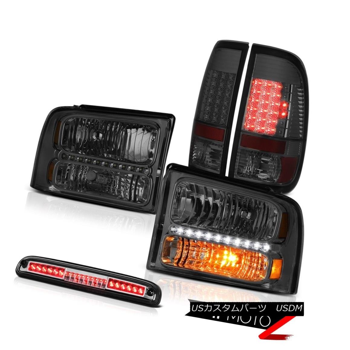 ヘッドライト 05 06 07 Ford F350 SD PAIR Smoke Headlights Smoked LED Taillamp High Stop Chrome 05 06 07 Ford F350 SD PAIRスモークヘッドライトSmoked LED Taillampハイストップクローム 【並行輸入品】