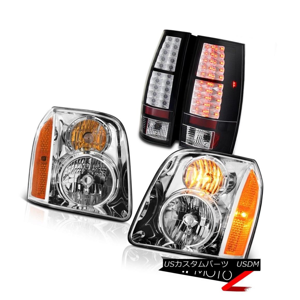 ヘッドライト 07-14 GMC Yukon XL SLE Inky Black Rear Brake Lamps Chrome Headlamps LED OE Style 07-14 GMCユーコンXL SLEインキブラックリアブレーキランプクロームヘッドランプLED OEスタイル 【並行輸入品】